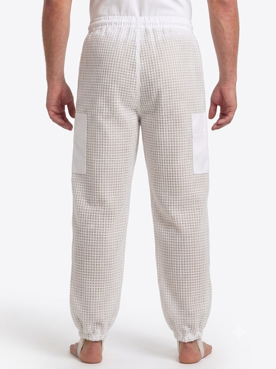 Beekeeping Ventilated Pant/Trouser in White Color with Leg Zipper