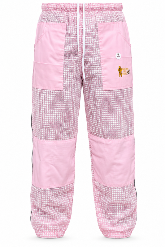 Beekeeping Ventilated Pant/Trouser in White Color with Leg Zipper PINK