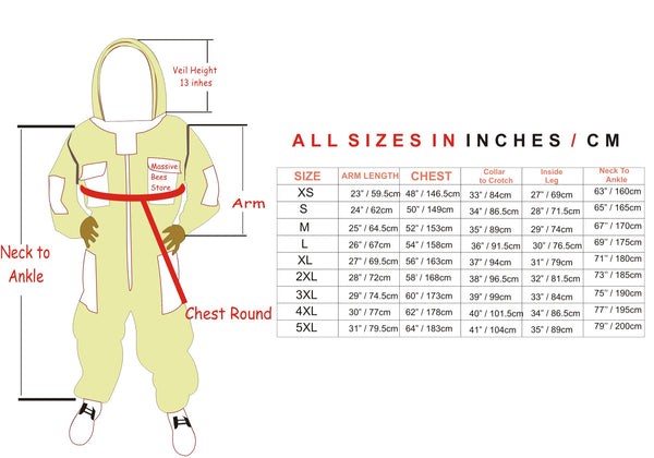 White Beekeeping Ventilated Suits with Round & Fencing Veil