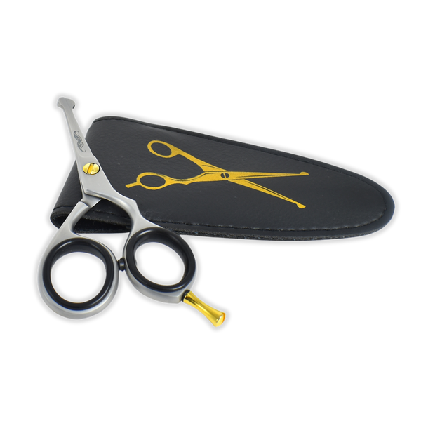 Rounded-Tip Trimming Scissors for Men – Stainless Steel High Carbon Beard, Mustache, and Ear Hair Grooming Scissor