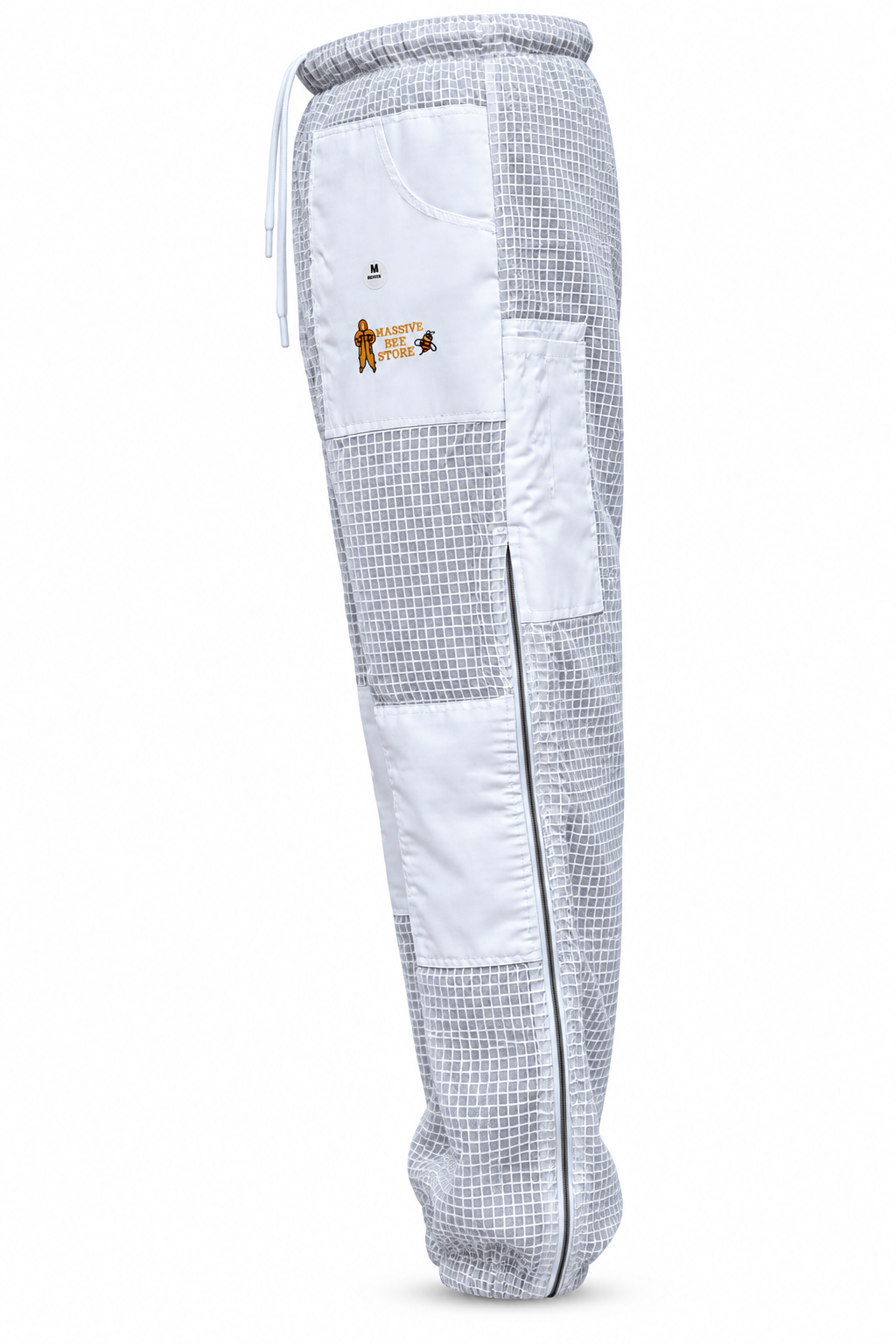 Beekeeping Ventilated Pant/Trouser in White Color with Leg Zipper