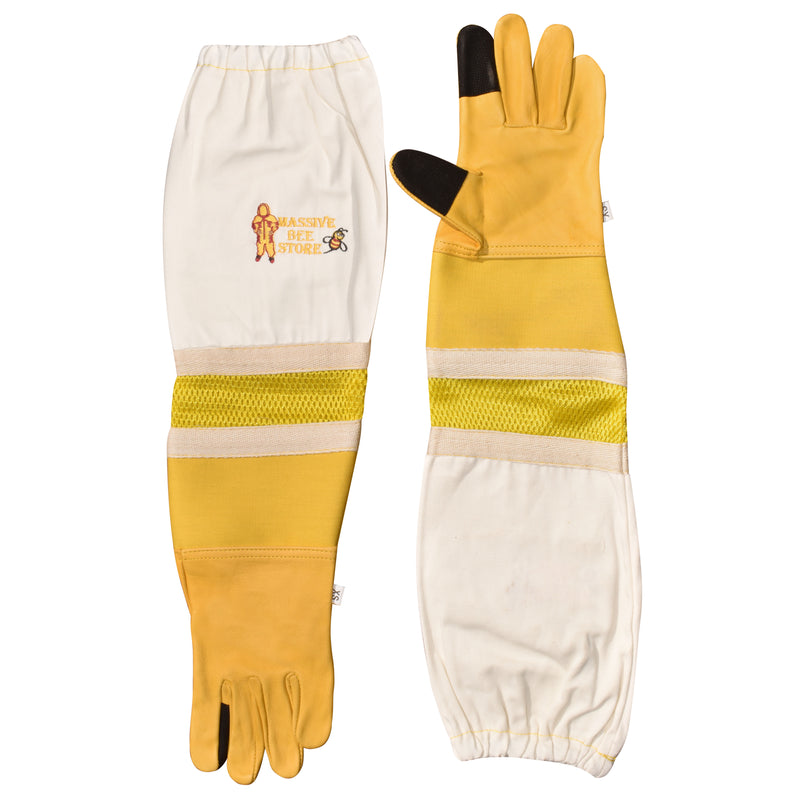 Beekeeping Ventilated Touch Screen Gloves – Yellow