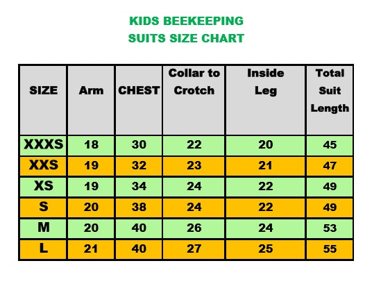 White Beekeeping Ventilated Suit for Kids or Childfs
