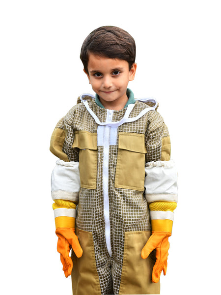 Khaki Beekeeping Ventilated Suit for Kids or Childfs
