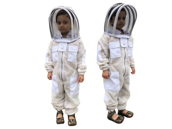 White Beekeeping Ventilated Suit for Kids or Childfs